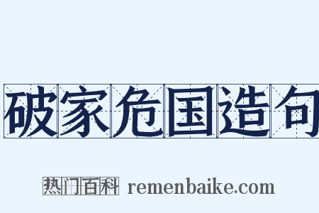 破家危国造句是什么意思的图片